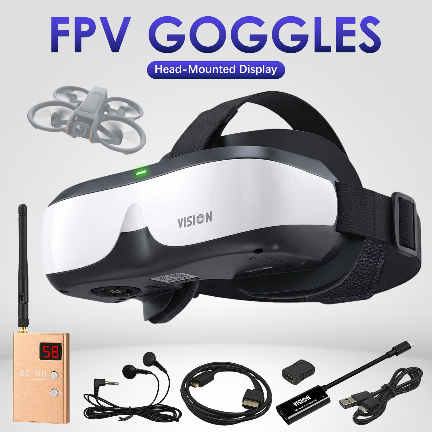 نظارات فيديو FPV للرأس للمبتدئ - مراجعة Skyzone Sky04O Pro Fpv Goggles وسعره